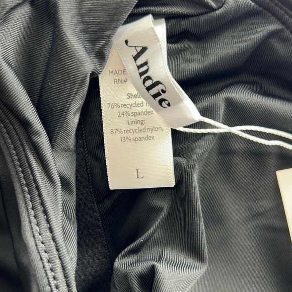 Andie Swim The Asbury High Neck One Piece Swimsuit in Black Size Large - Picture 5 of 8